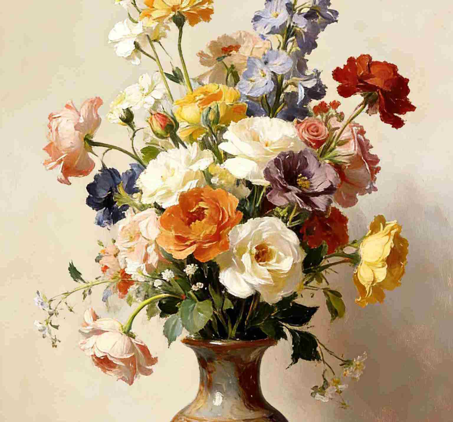 把烦心事都丢掉，腾出地方装鲜花。